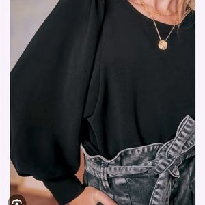 Sezane Benedicte Blouse in black - size 46